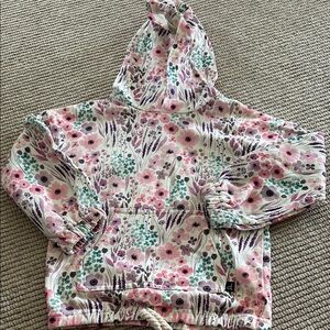 Floral Kids Hoodie - Pink and Green